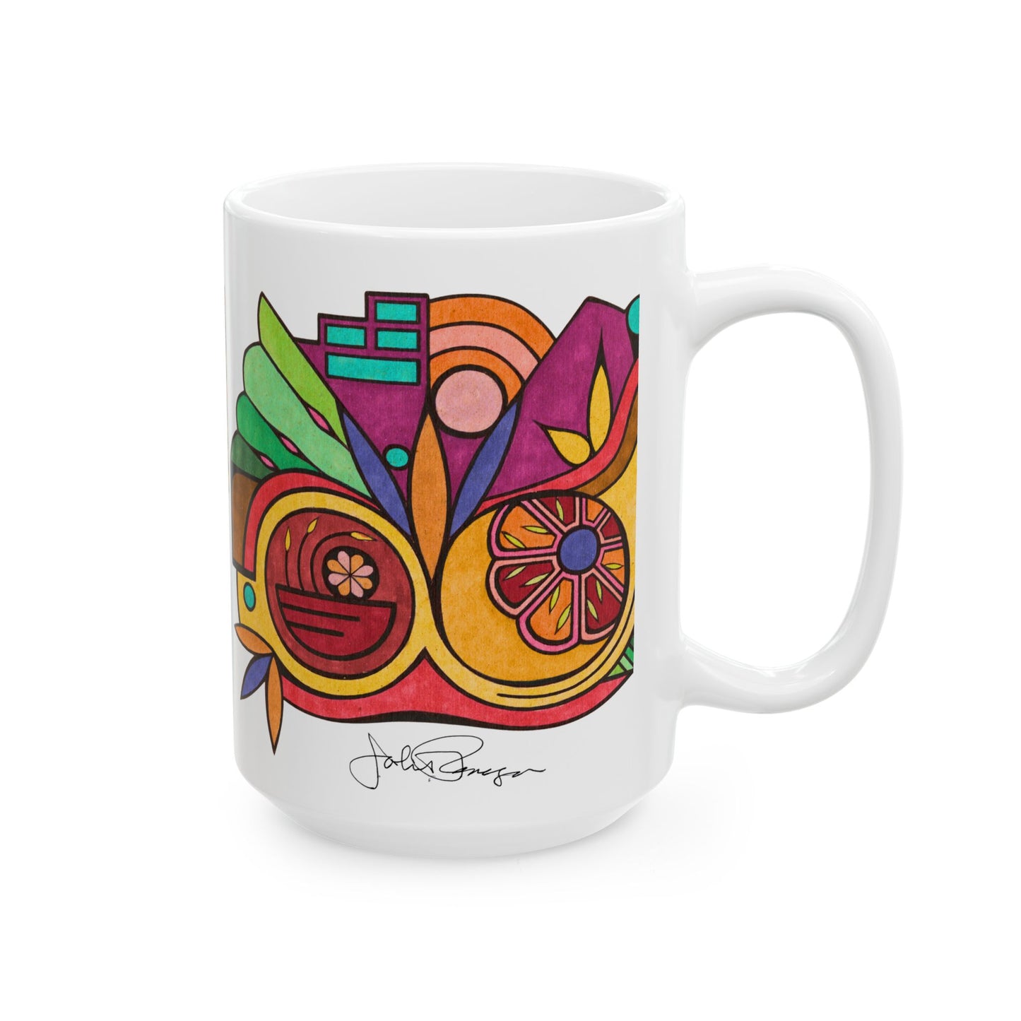 Leaving the Picture - Wrap-Around Ceramic Art Mug