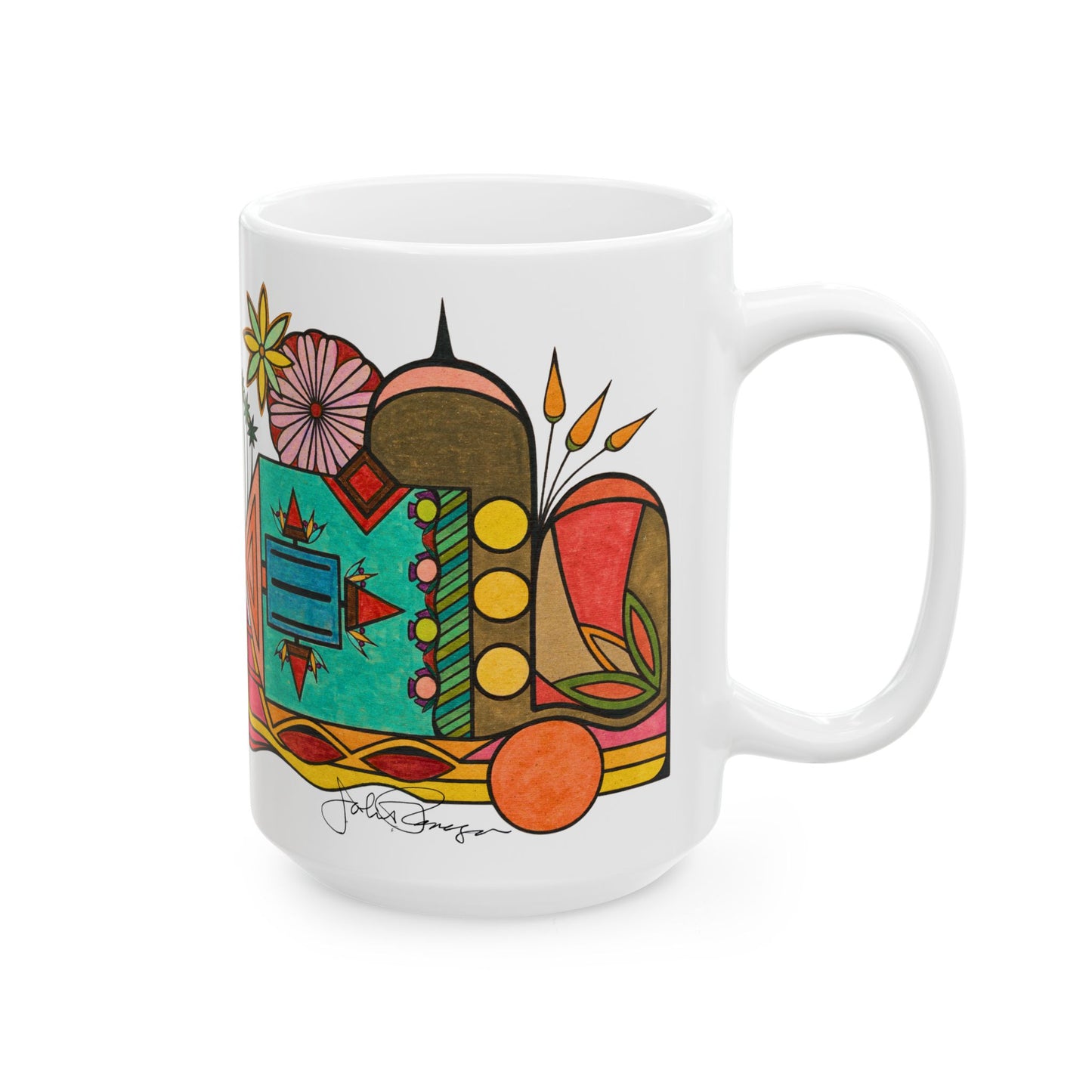 Controlling the Conversation - Wrap-Around Ceramic Art Mug