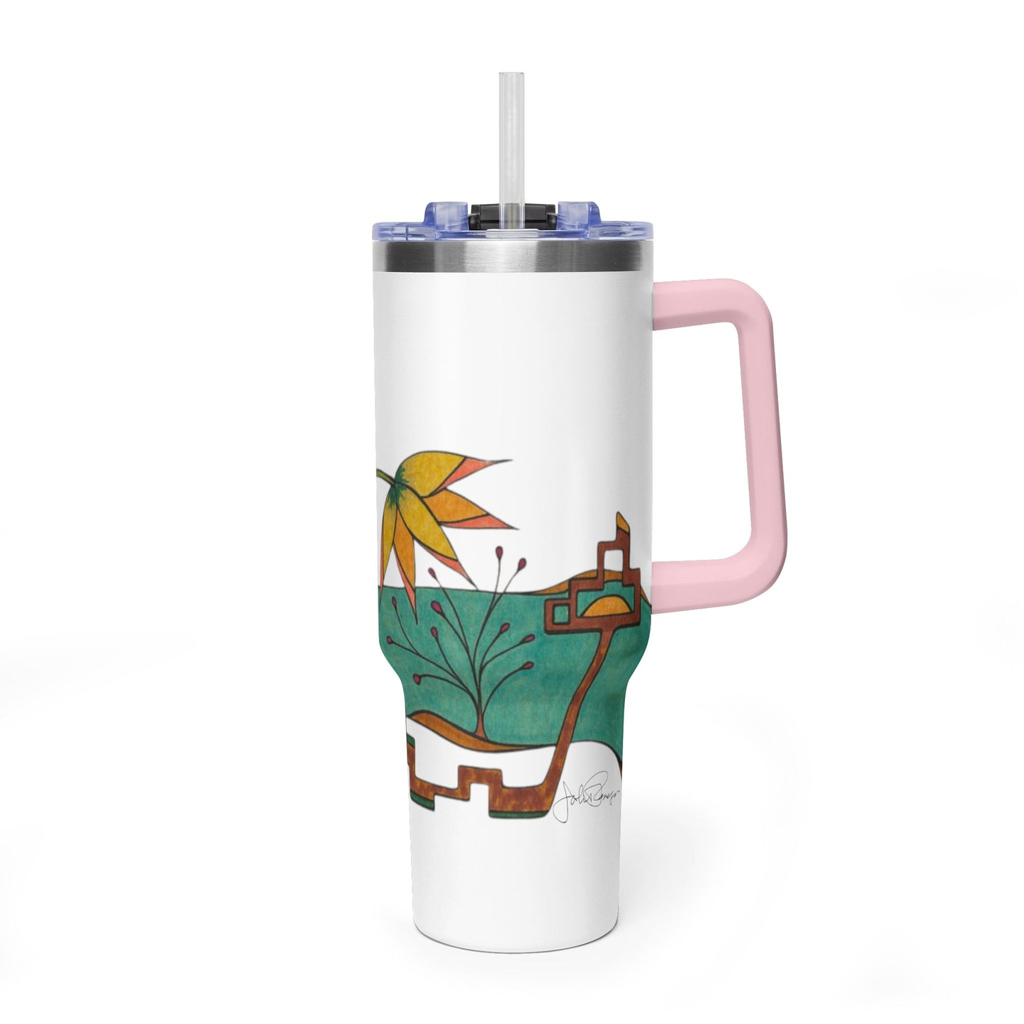 Garden by the River - Wrap-Around Premium Art Tumbler (40 oz)