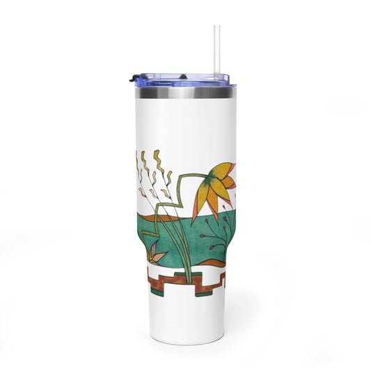 Premium Insulated Art Tumbler (40 oz) | Garden by the River