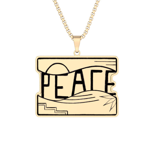 Desert Peace Landscape Premium Pendant Art Necklace