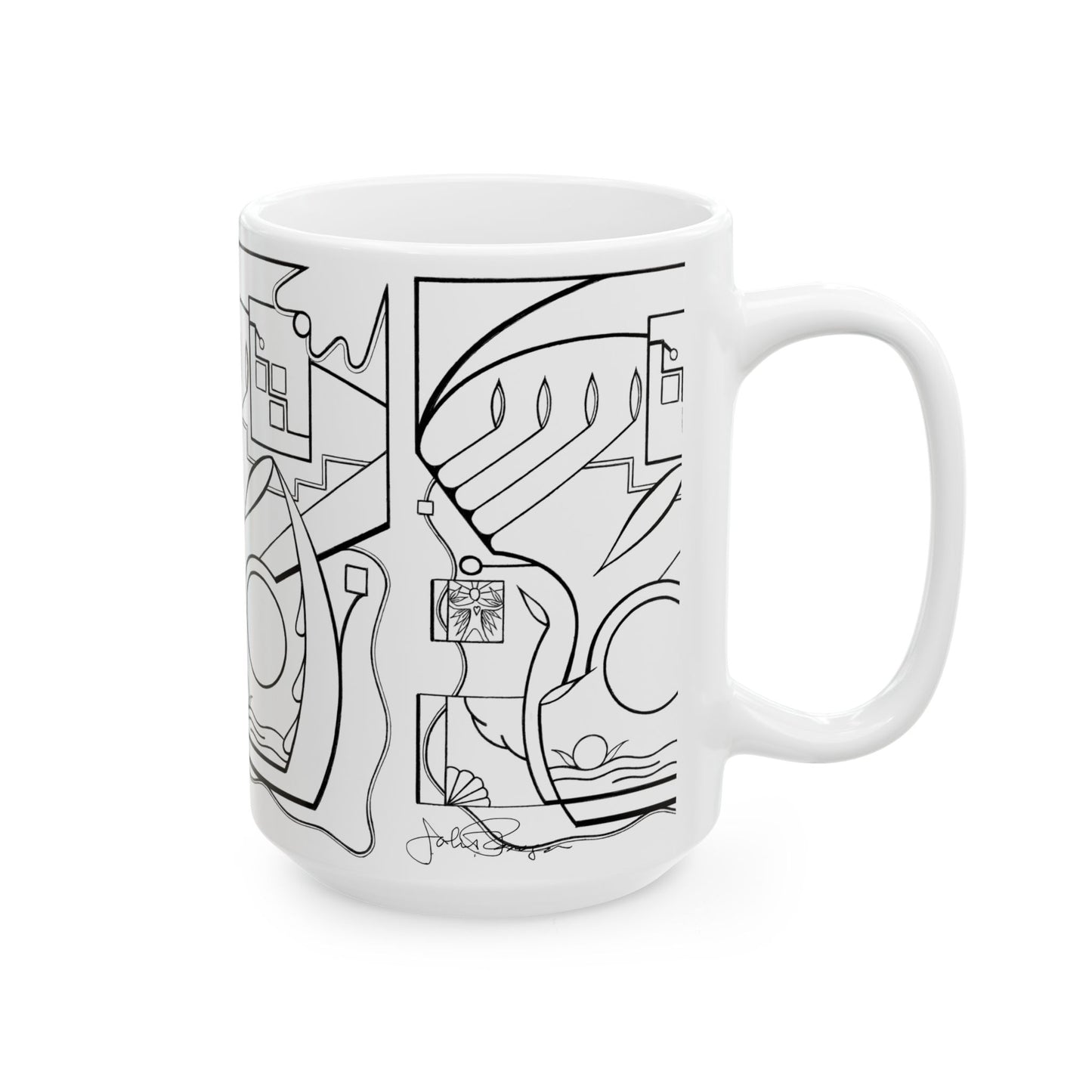From the Heart - Wrap-Around Ceramic Art Mug (11oz/15oz)