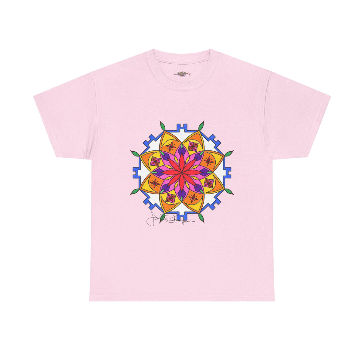 Premium Short Sleeve T-Shirt Wearable Art | Snow Mandala