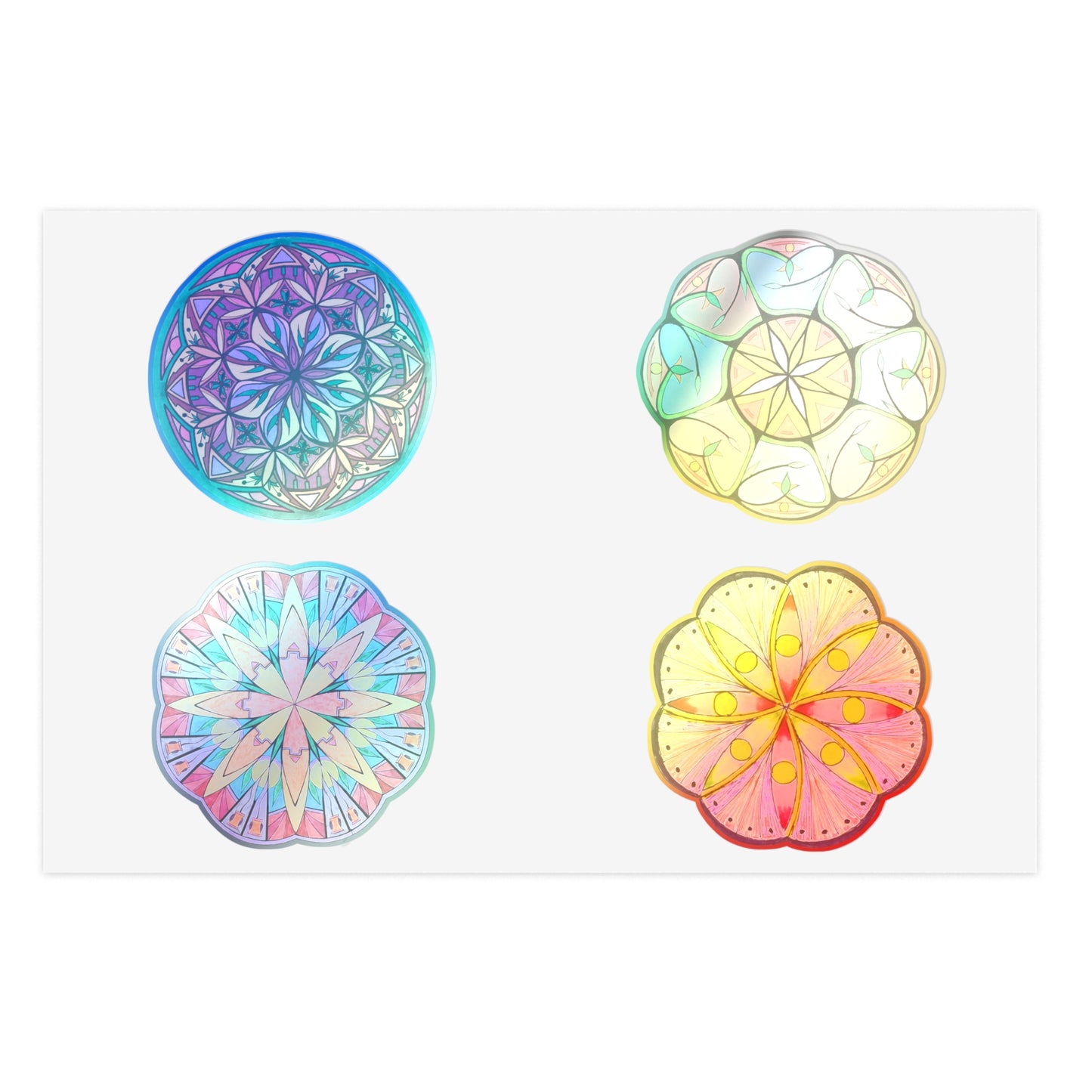 Mandala Collection 2 - Hand-Drawn Vinyl Sticker Pack