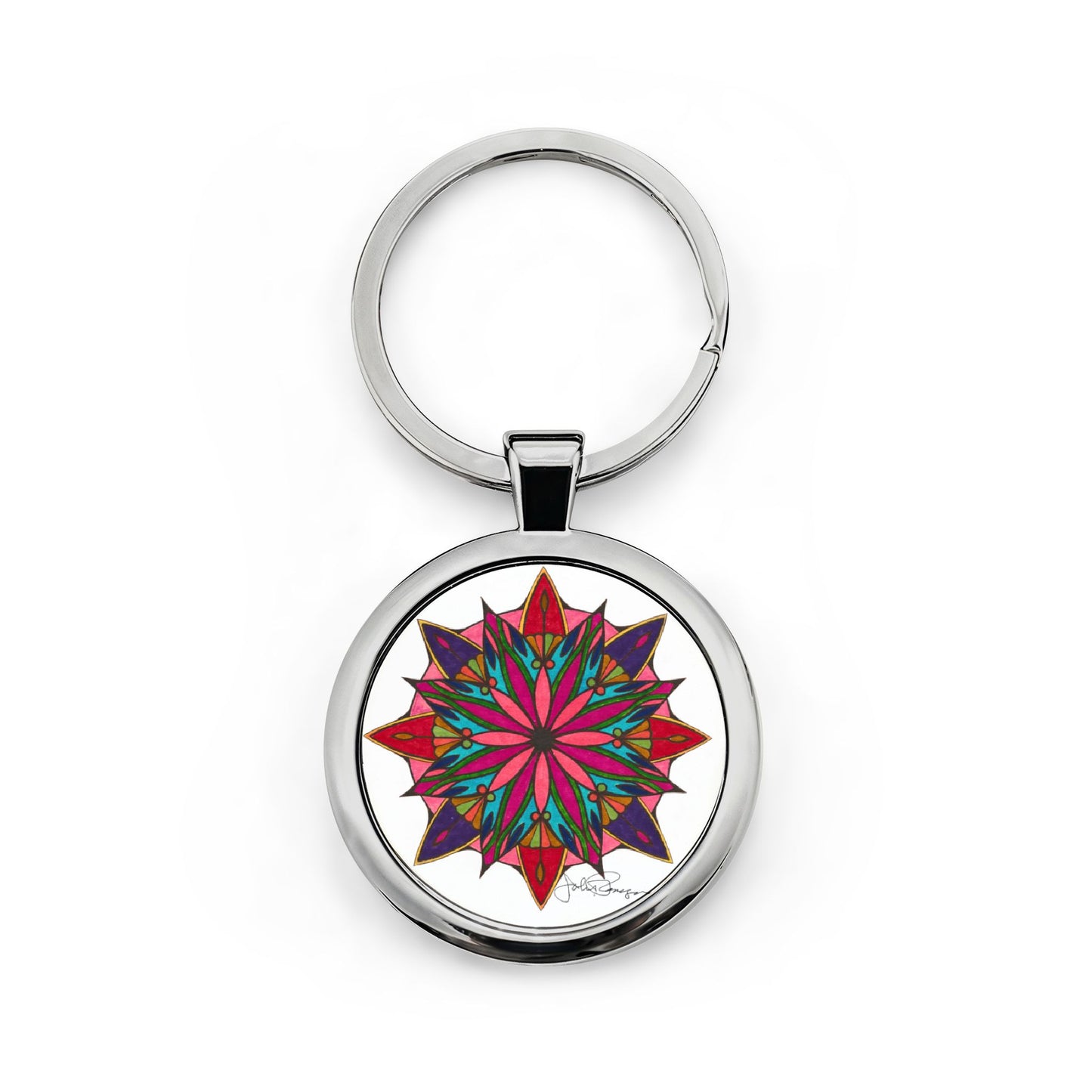 Moving Mandala - Stainless Steel Art Keychain