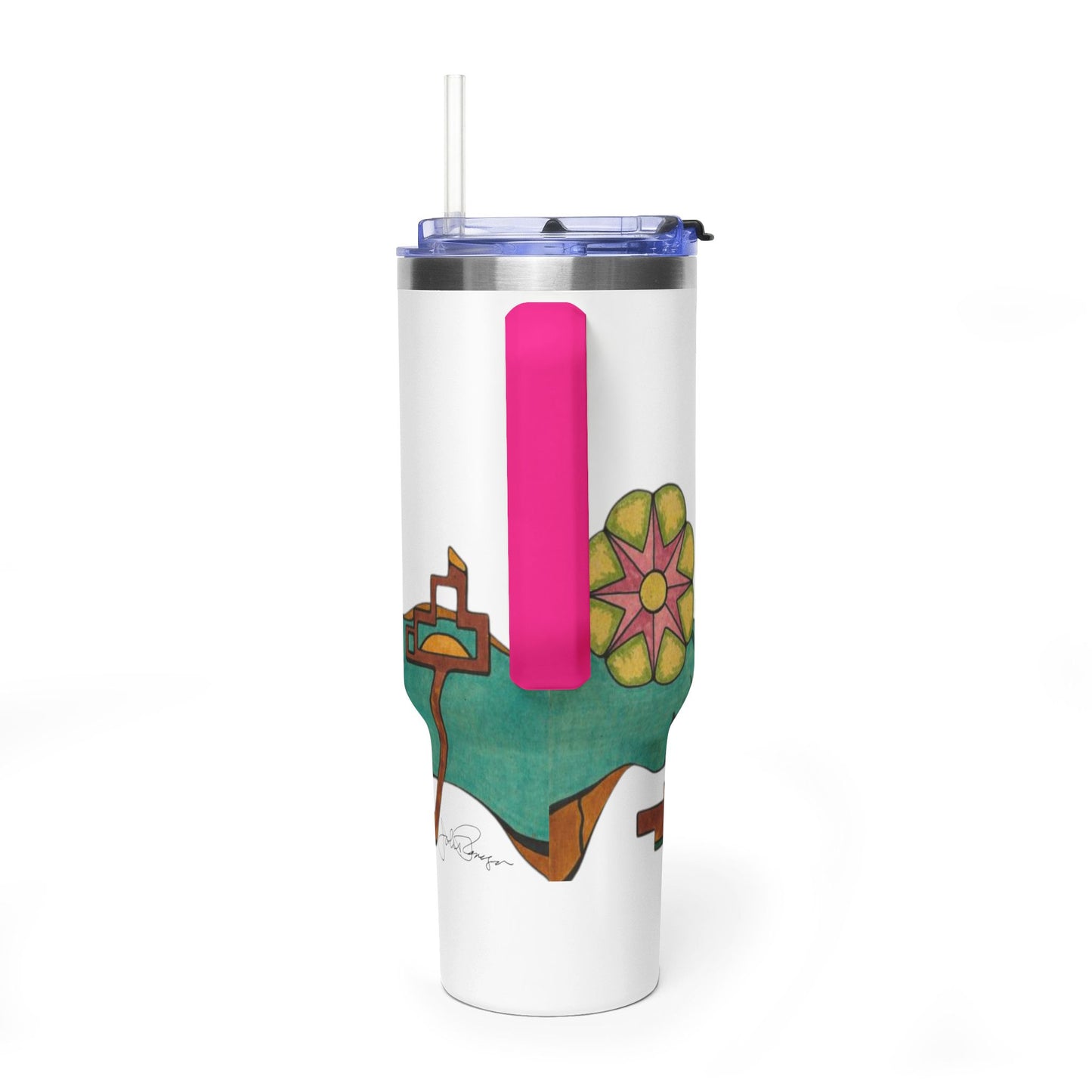 Garden by the River - Wrap-Around Premium Art Tumbler (40 oz)