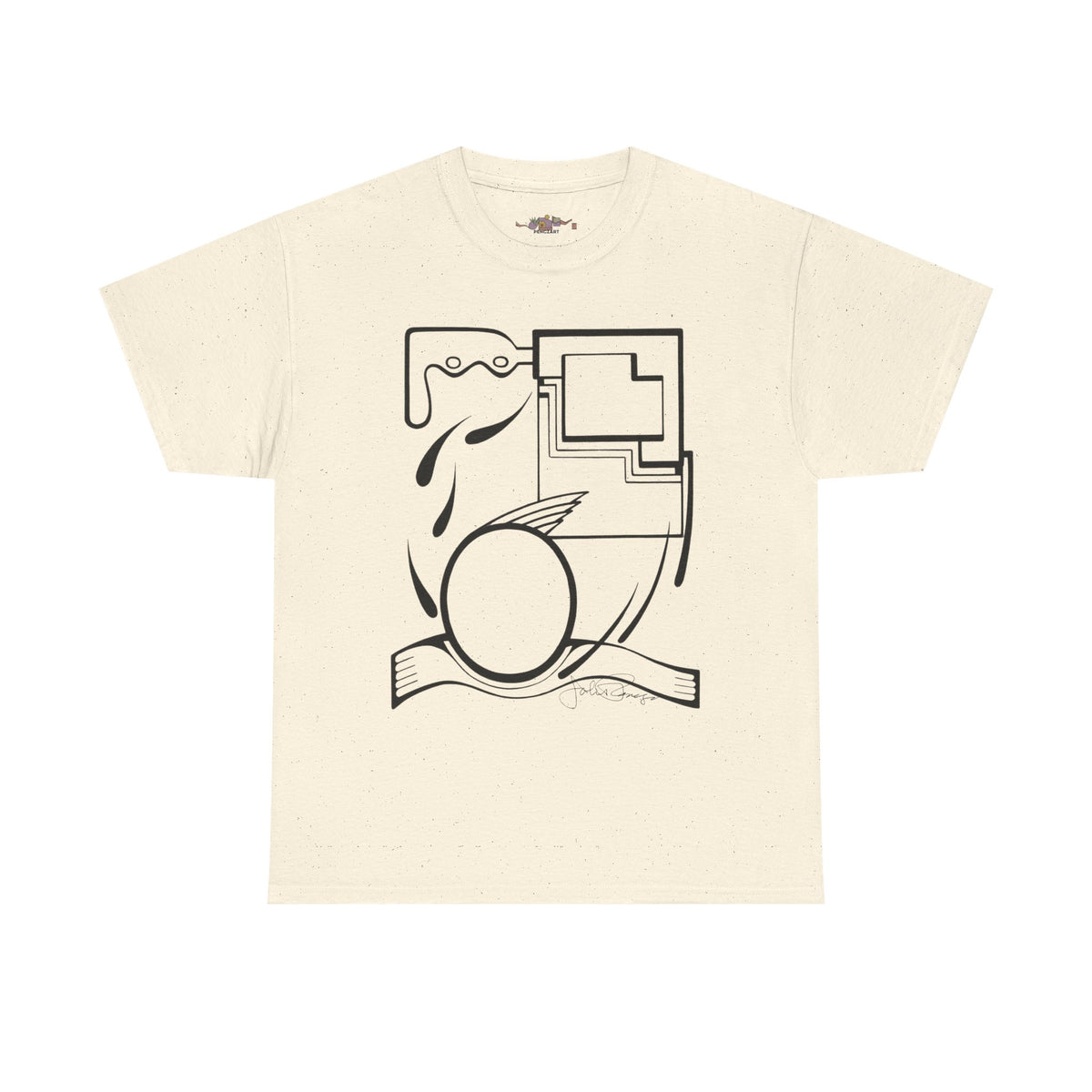Premium Short Sleeve T-Shirt Wearable Art | Fleeing the Storm