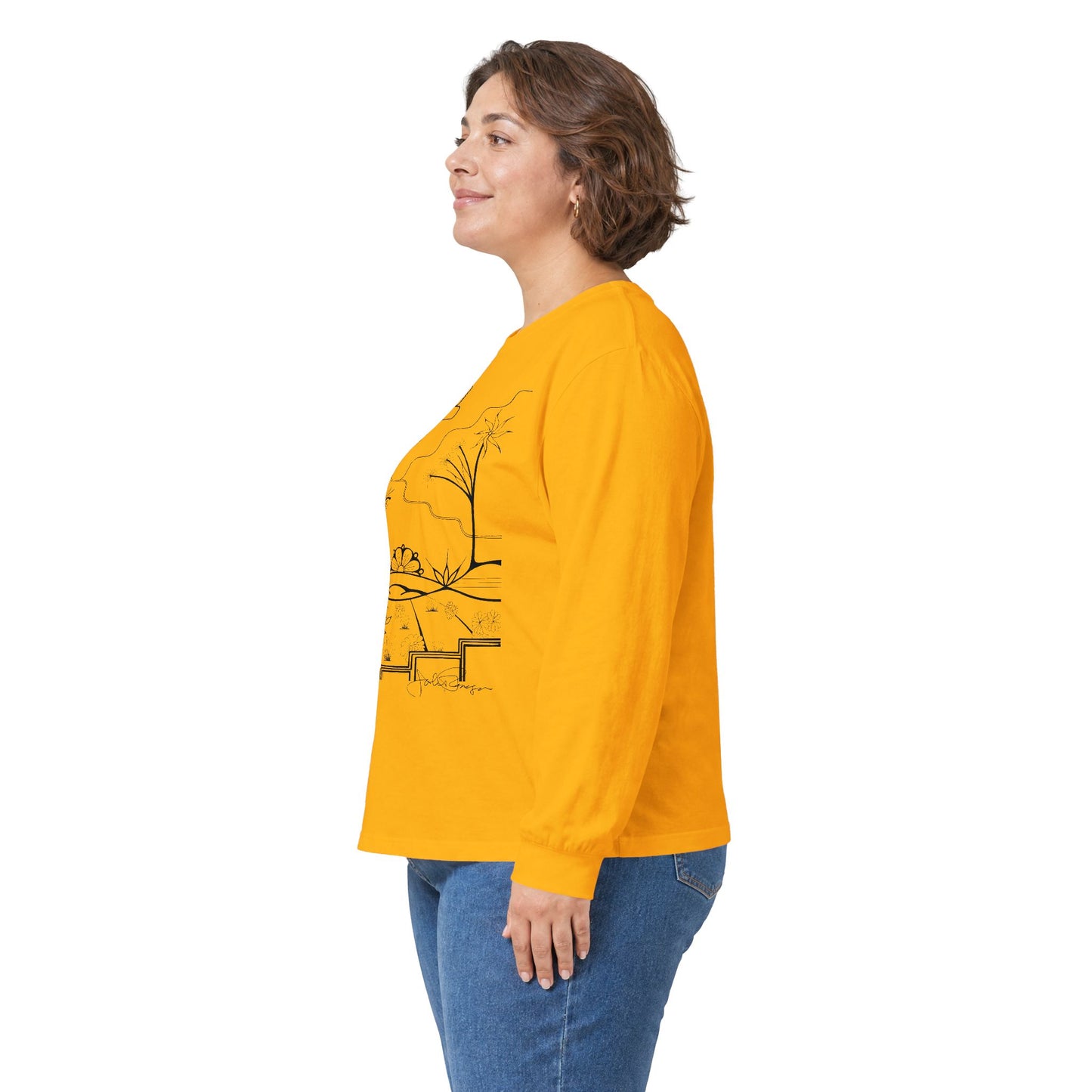 Premium Long Sleeve T-Shirt Wearable Art | The World is Round