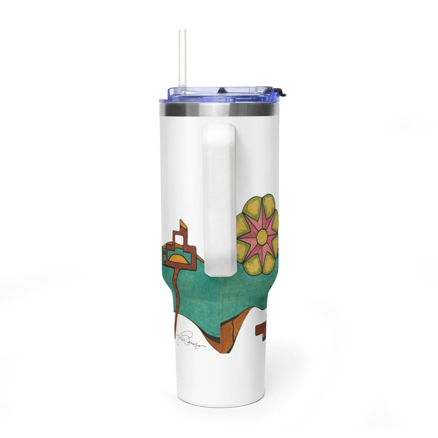 Garden by the River - Wrap-Around Premium Art Tumbler (40 oz)