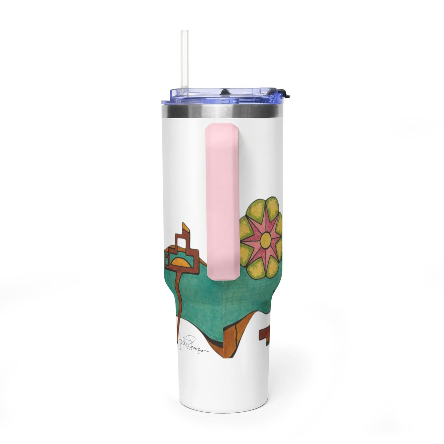 Garden by the River - Wrap-Around Premium Art Tumbler (40 oz)