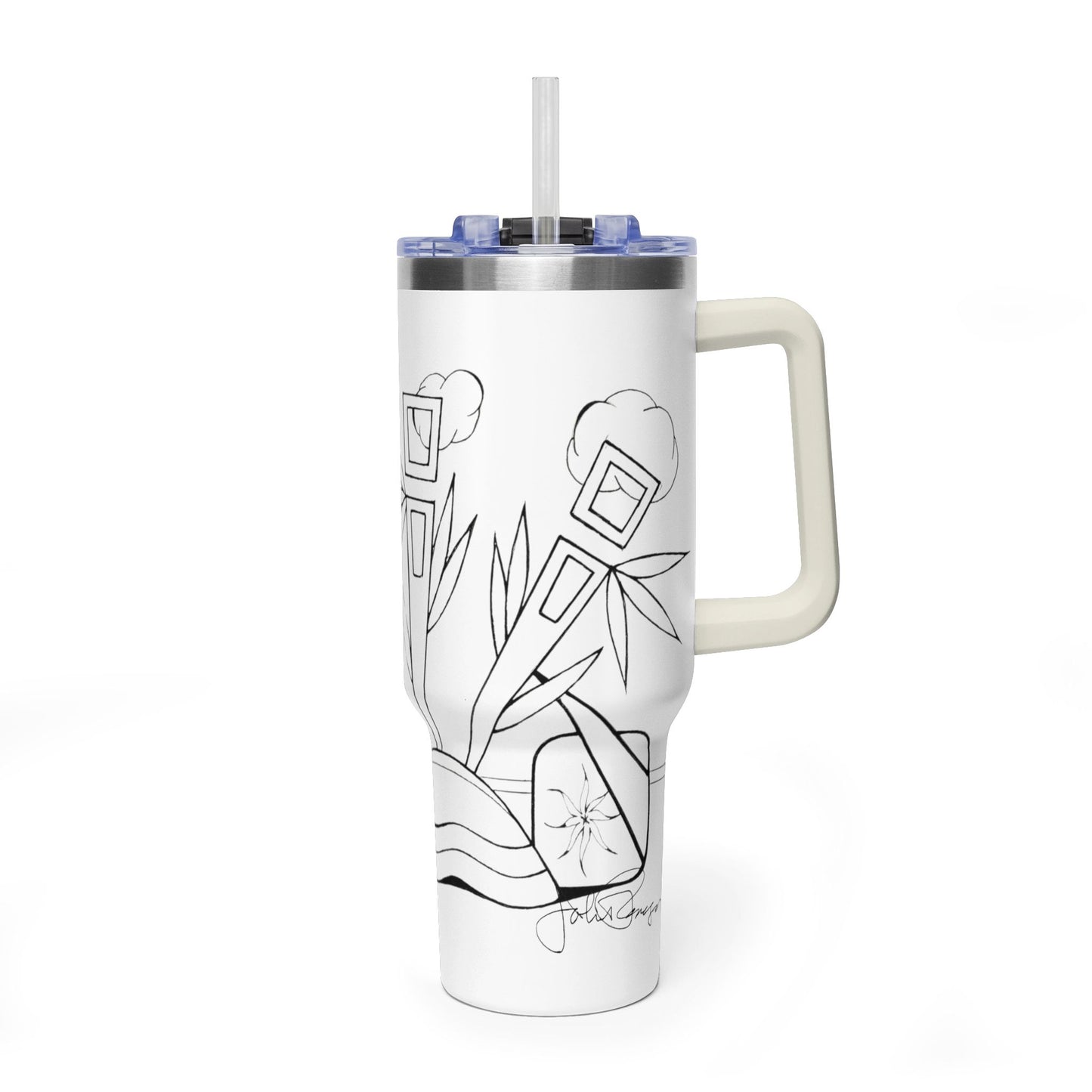 Riding the Turtle - Wrap-Around Art Tumbler (40 oz)