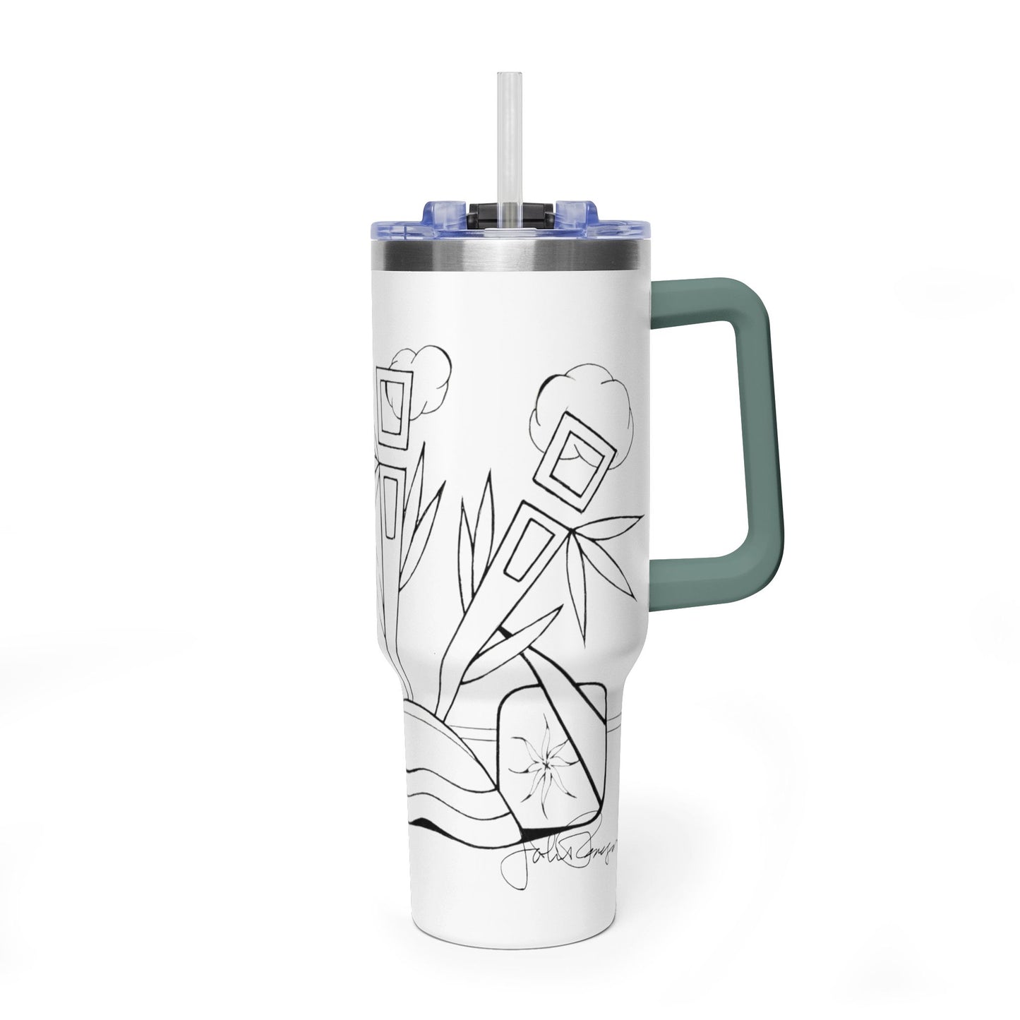 Riding the Turtle - Wrap-Around Art Tumbler (40 oz)
