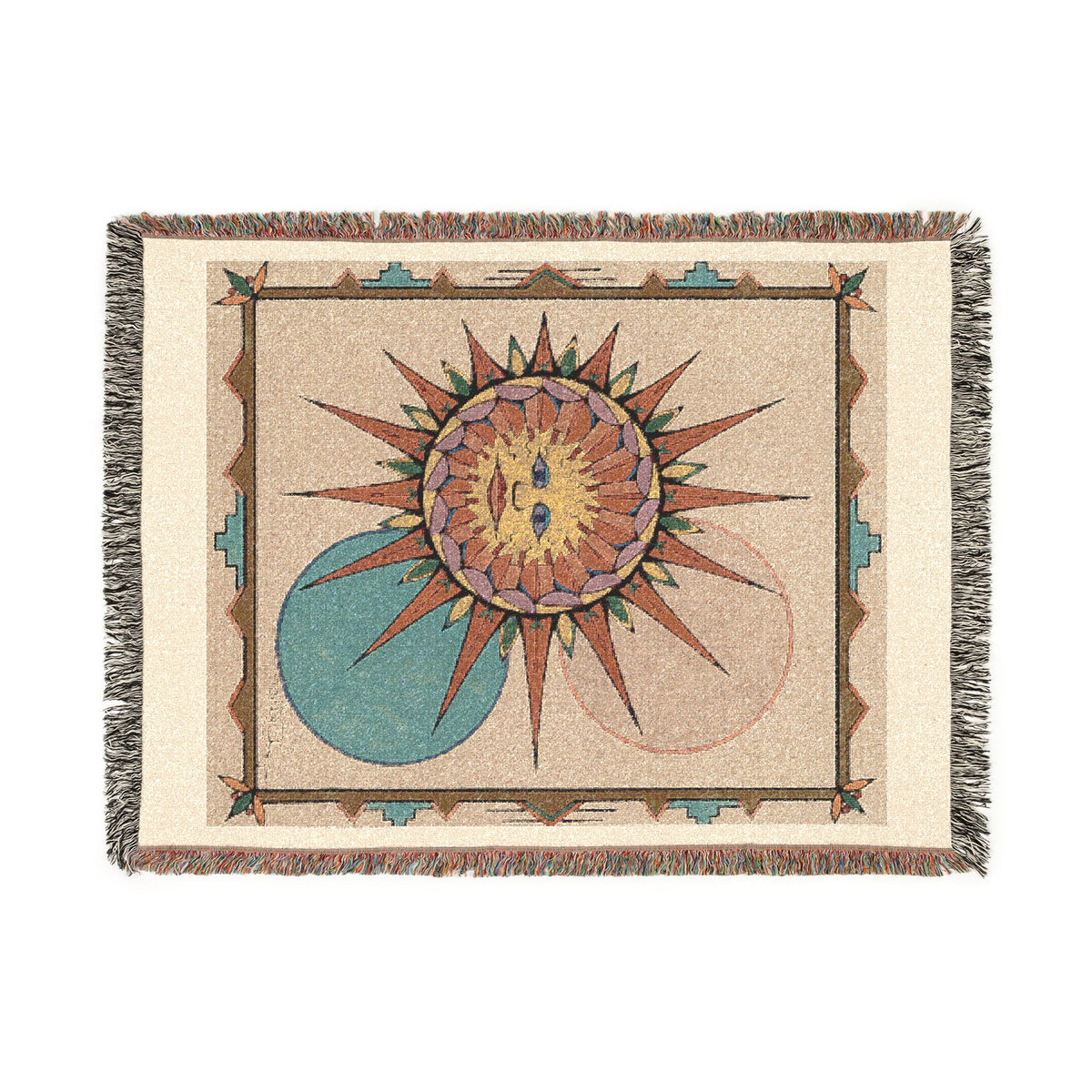 Premium Tapestry Woven Blanket | Sun Face