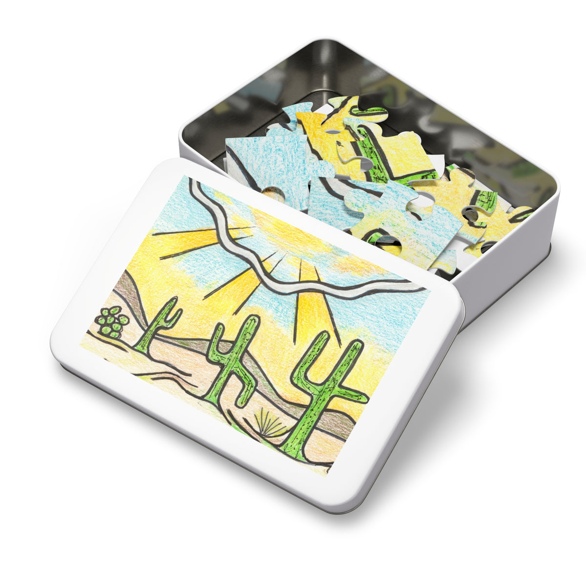 Premium Art Jigsaw Puzzle with Tin | Saguaro