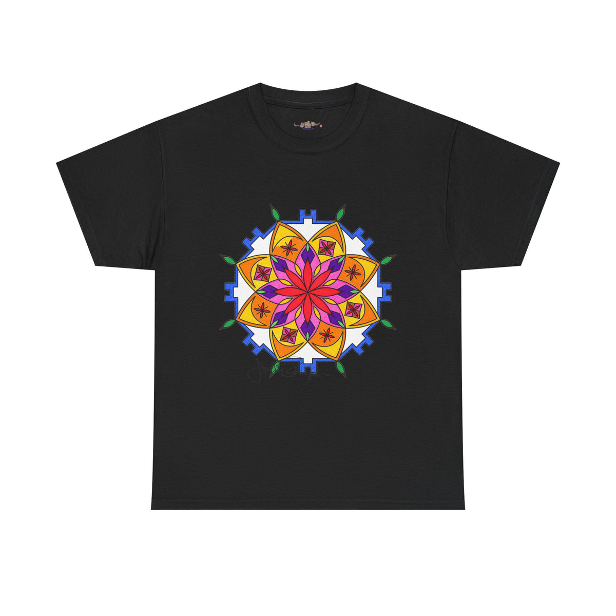 Premium Short Sleeve T-Shirt Wearable Art | Snow Mandala