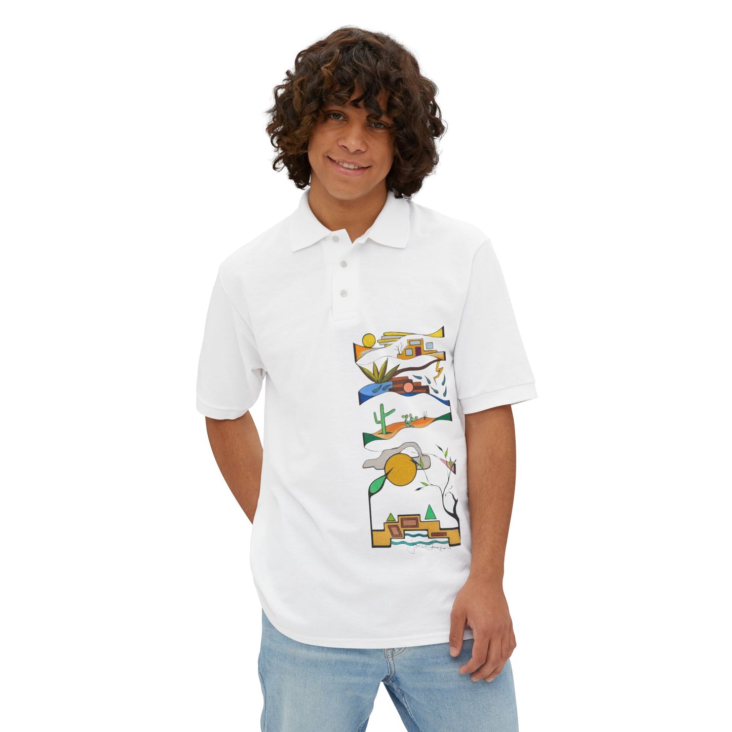 Sabino Memories - Premium Pique Polo Wearable Art