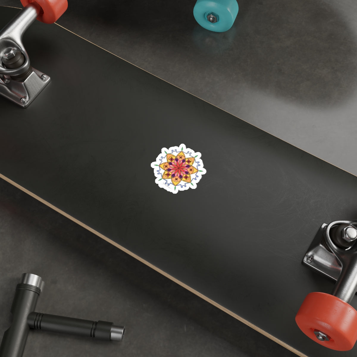 Premium Die-Cut Waterproof Vinyl Sticker | Snow Mandala