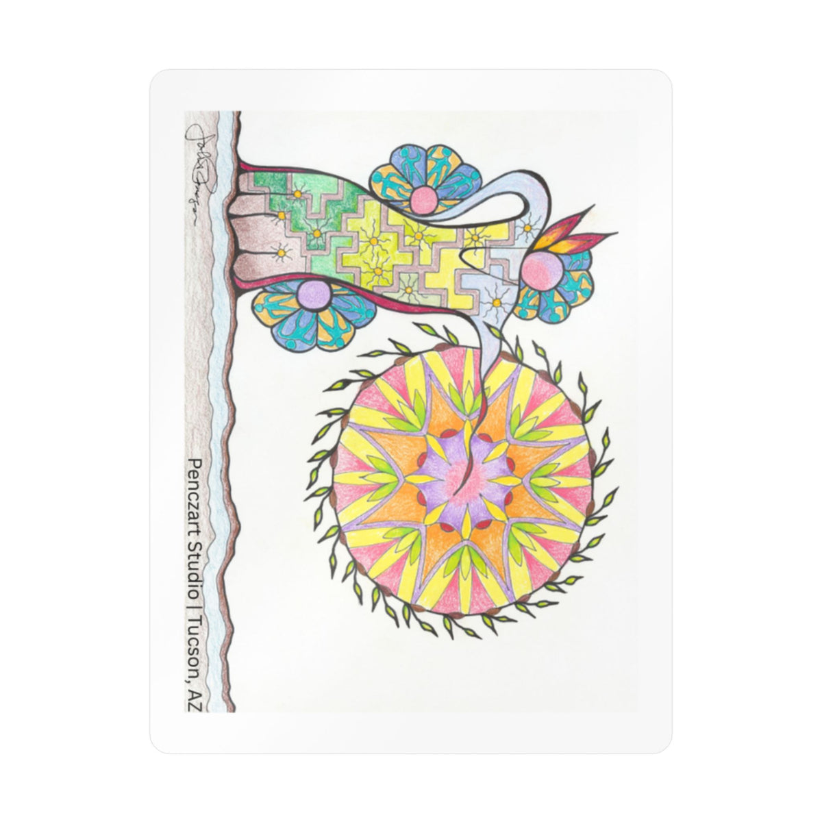 Premium Waterproof Vinyl Sticker | Pow Wow Drum