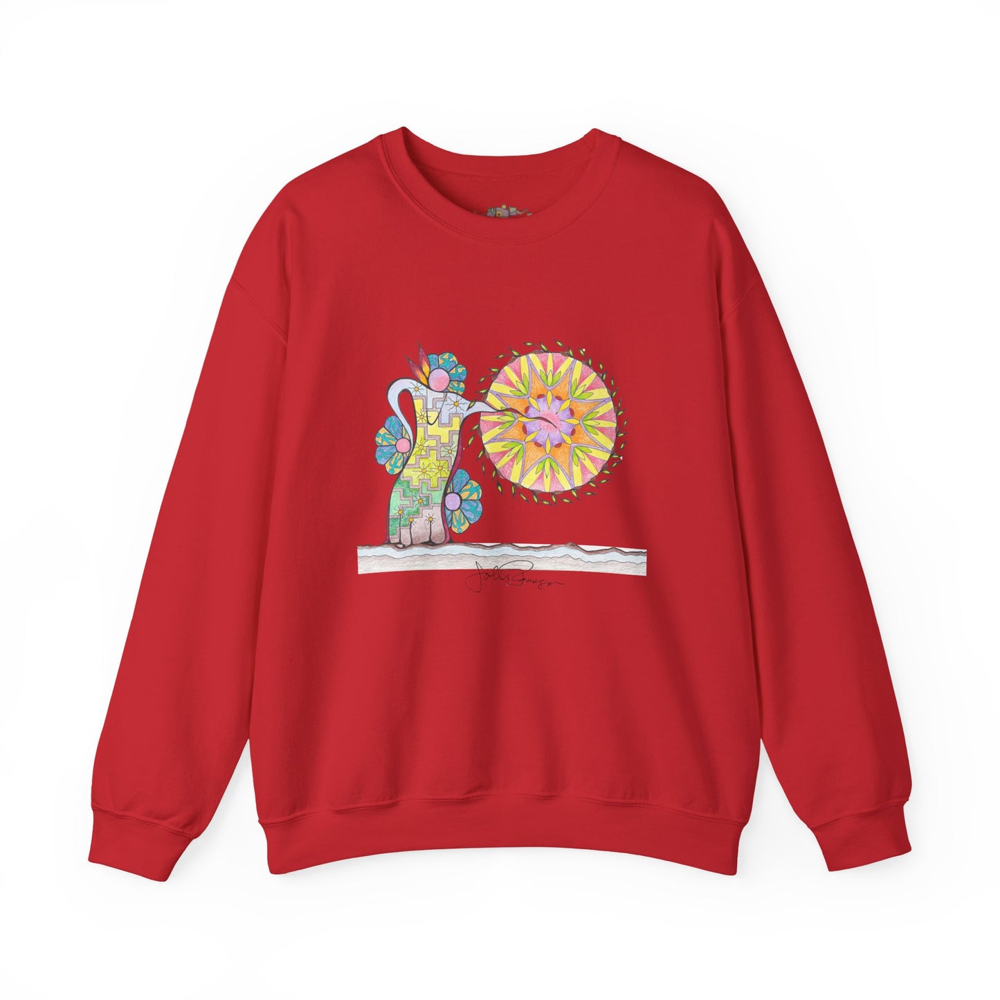 PowWow Drum - Pullover Sweatshirt Premium Wearable Art