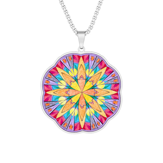 Connected By A Thread Mandala Premium Art Pendant Necklace
