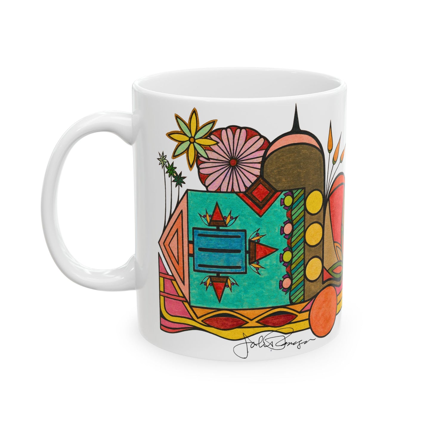 Controlling the Conversation - Wrap-Around Ceramic Art Mug