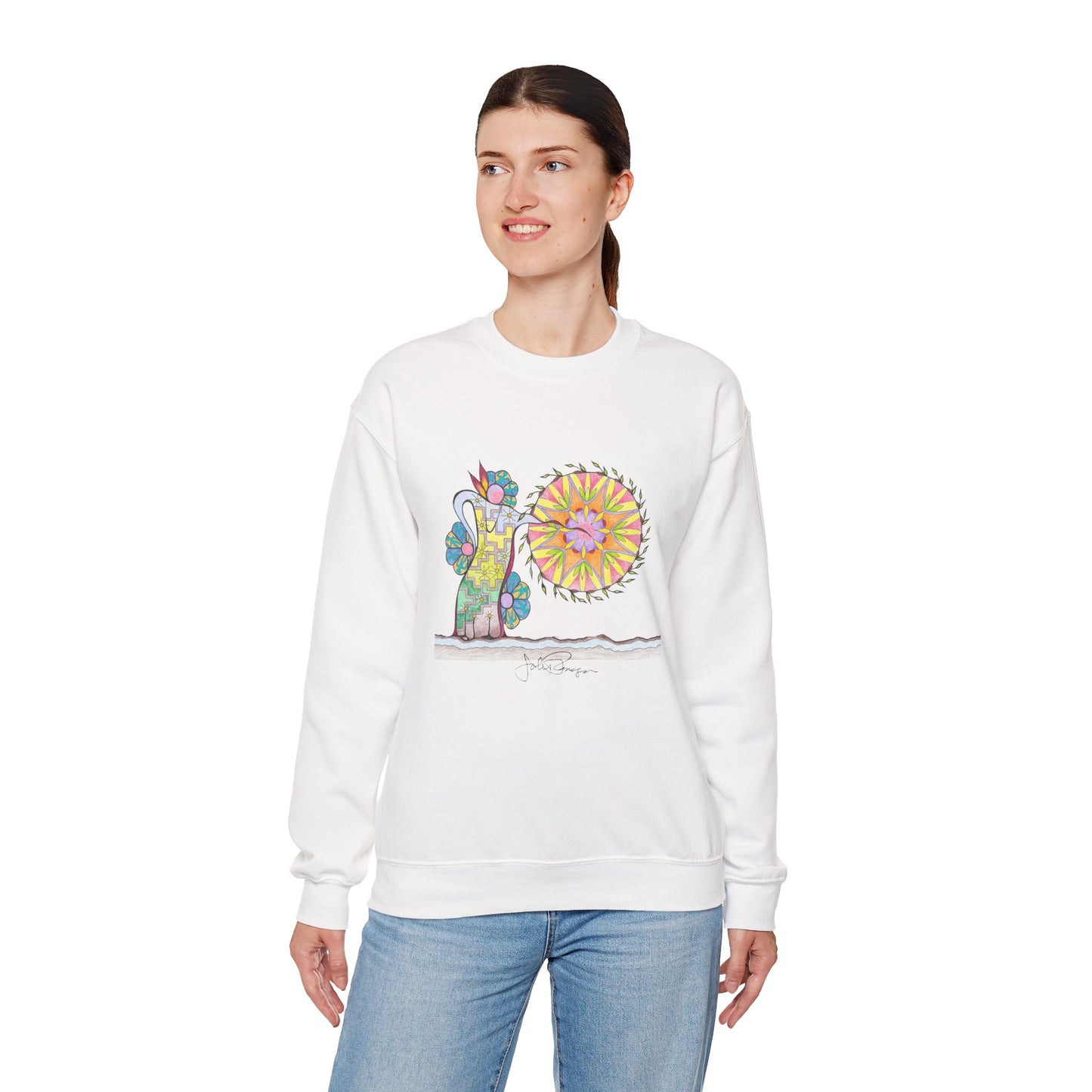 PowWow Drum - Pullover Sweatshirt Premium Wearable Art