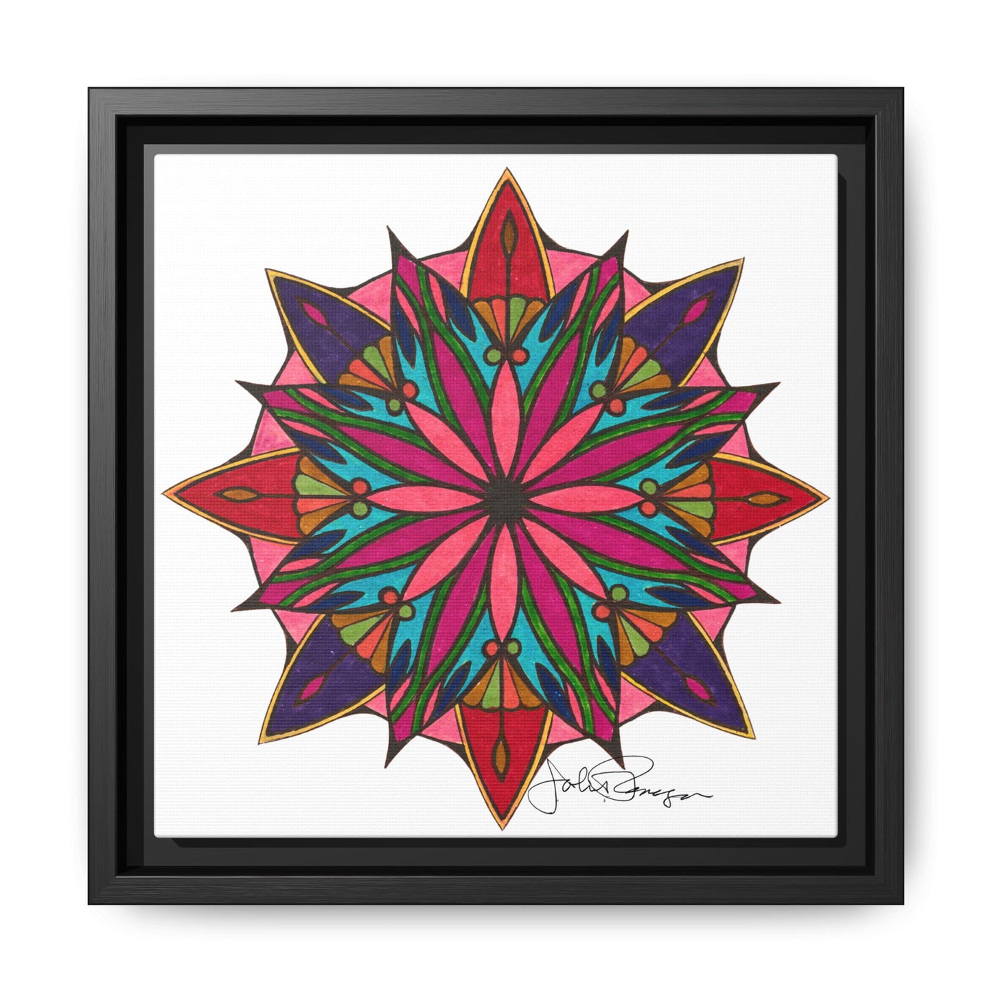 Premium Gallery Framed Matte Canvas | Moving Mandala
