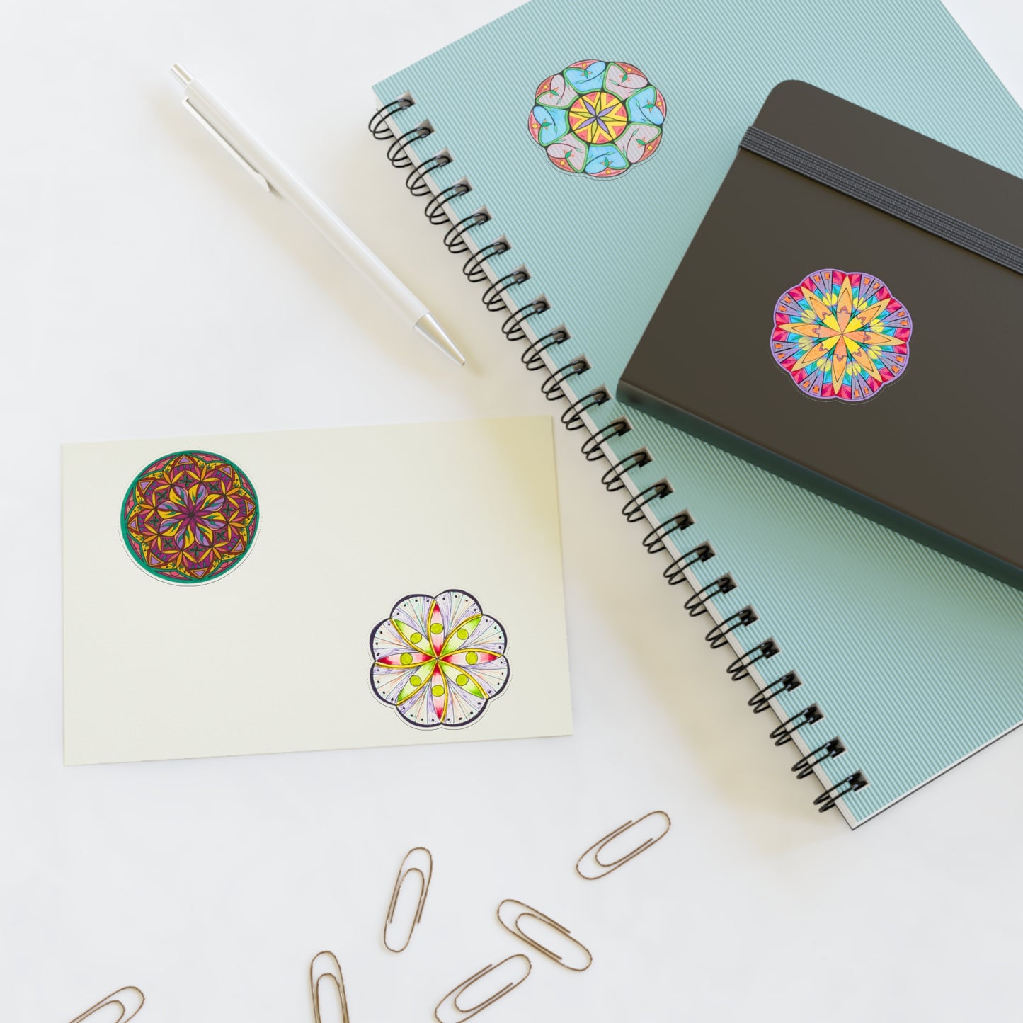 Mandala Collection 2 - Hand-Drawn Vinyl Sticker Pack