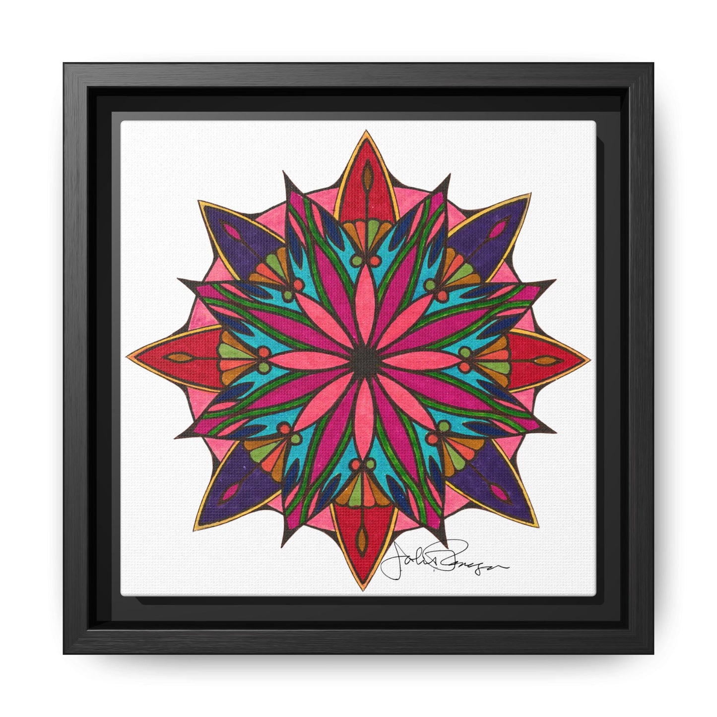 Premium Gallery Framed Matte Canvas | Moving Mandala