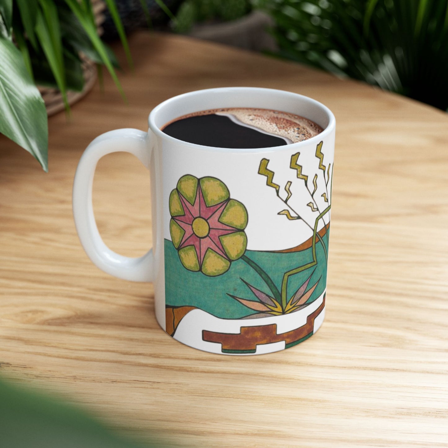 Garden by the River - Wrap-Around Premium Art Mug (11 oz & 15 oz)