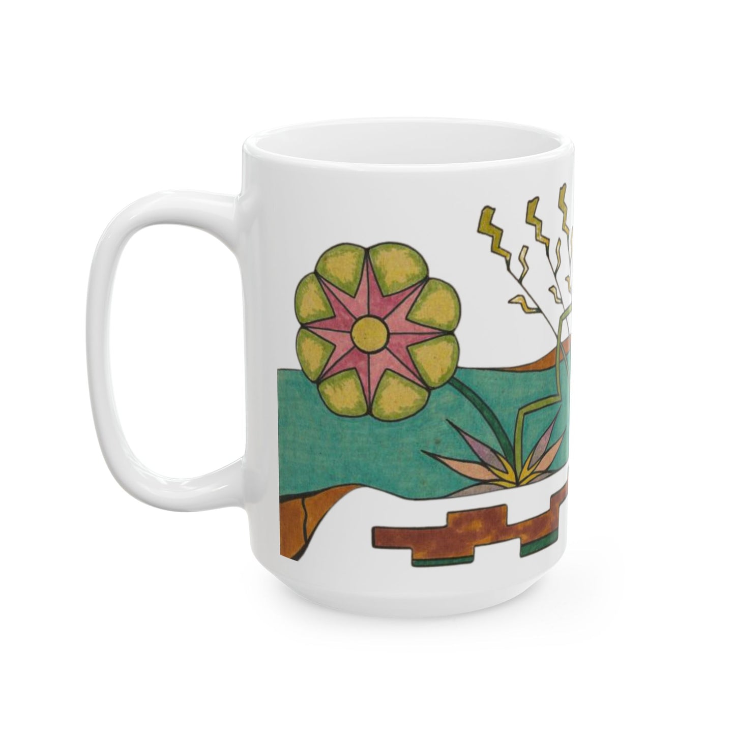 Garden by the River - Wrap-Around Premium Art Mug (11 oz & 15 oz)