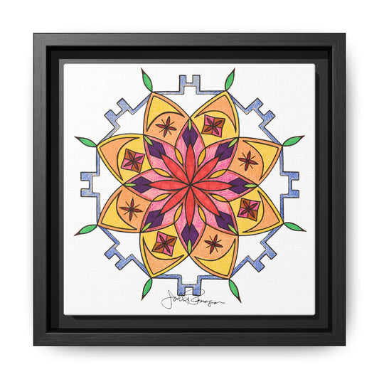 Premium Gallery Framed Matte Canvas | Snow Mandala