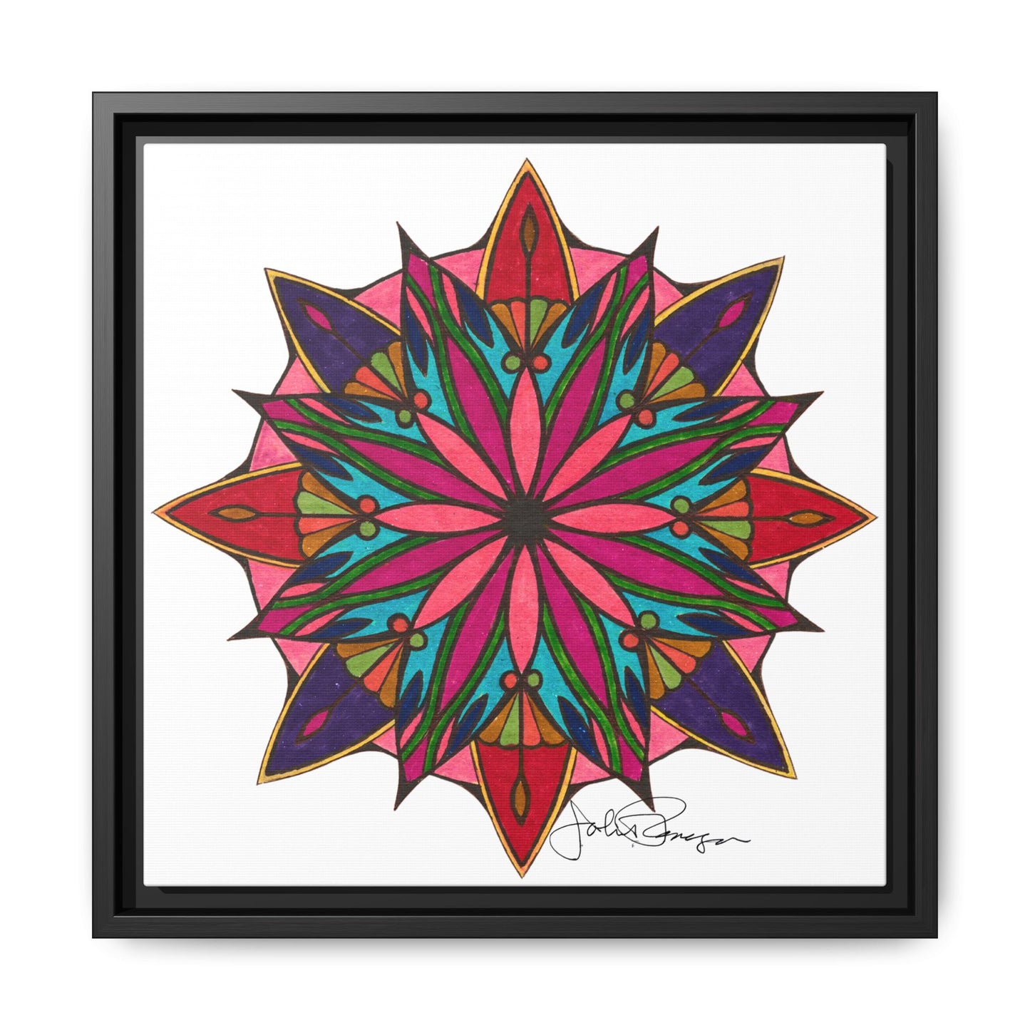 Premium Gallery Framed Matte Canvas | Moving Mandala