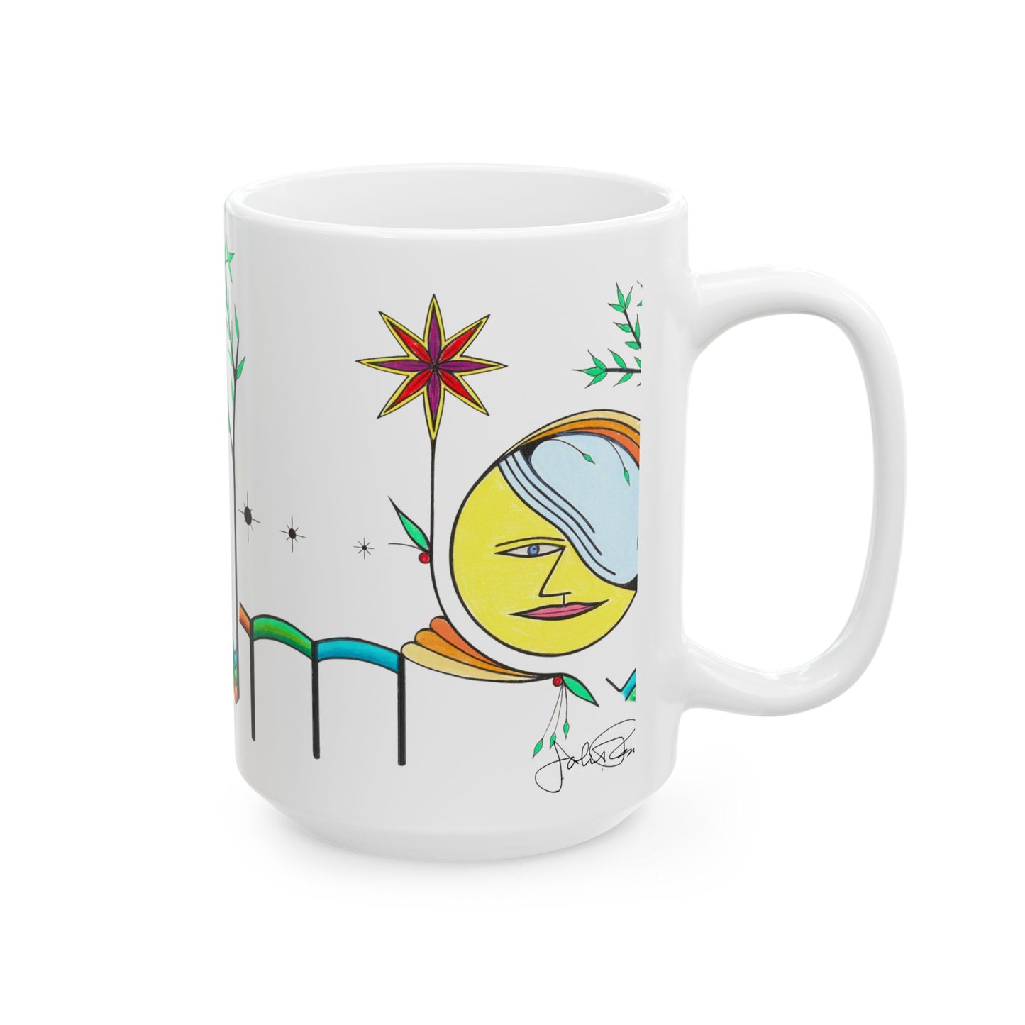 Sol Searcher - Wrap-Around Ceramic Art Mug  (11oz, 15oz)