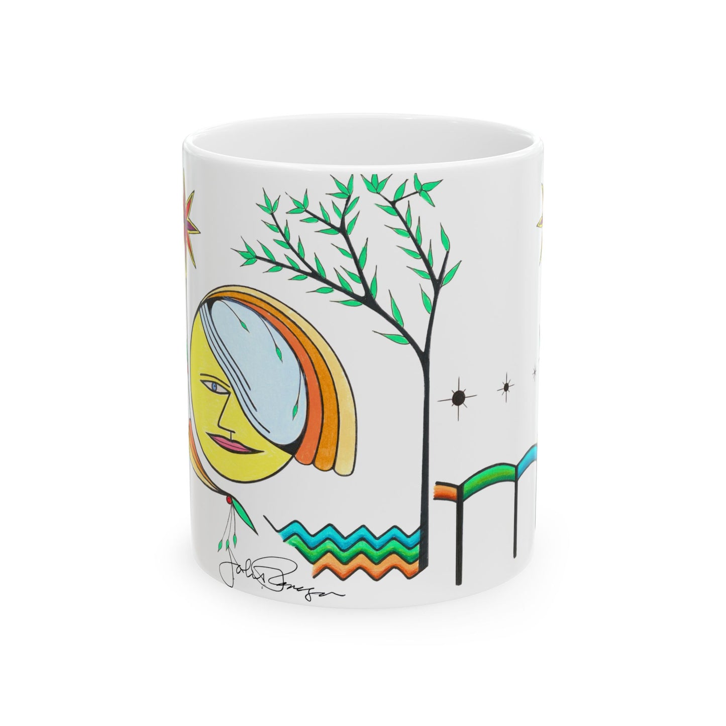 Sol Searcher - Wrap-Around Ceramic Art Mug  (11oz, 15oz)
