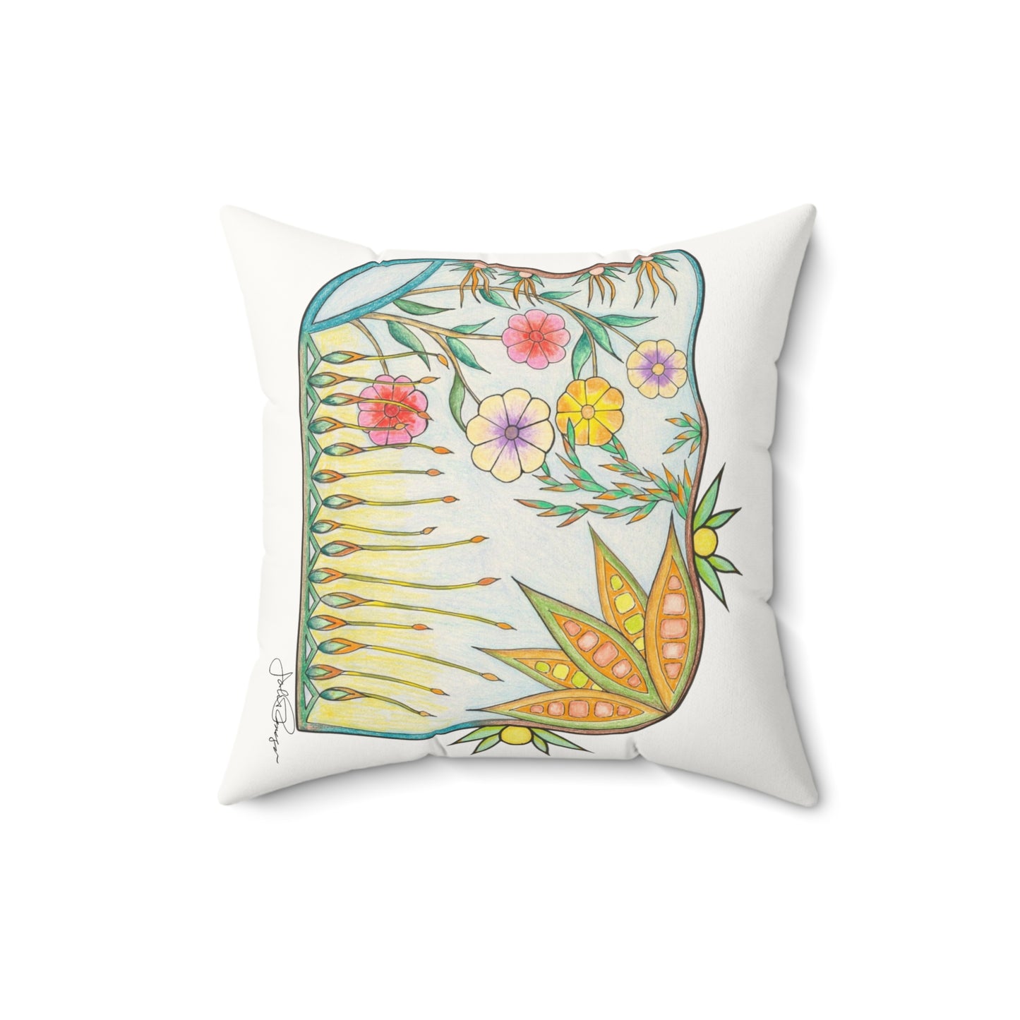 Feel the Breeze — Faux Suede Art Accent Pillow