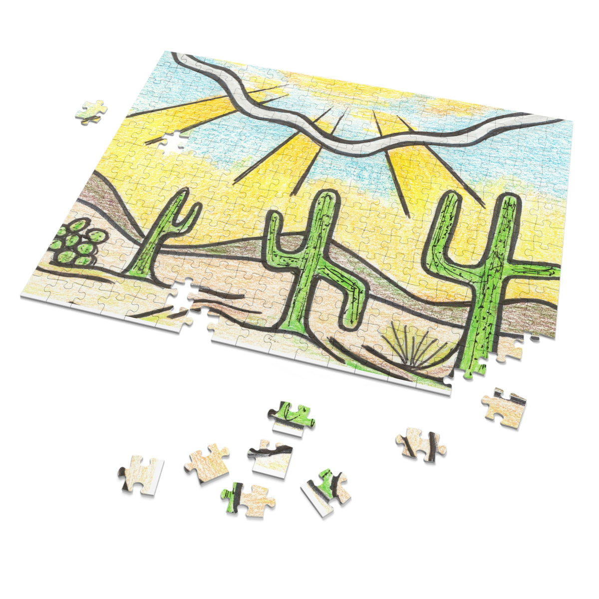 Premium Art Jigsaw Puzzle with Tin | Saguaro