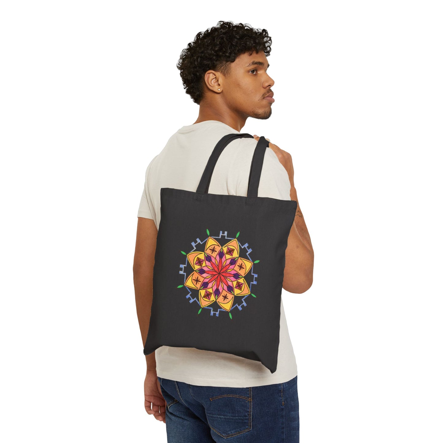 Snow Mandala - Utility Canvas Premium Art Tote