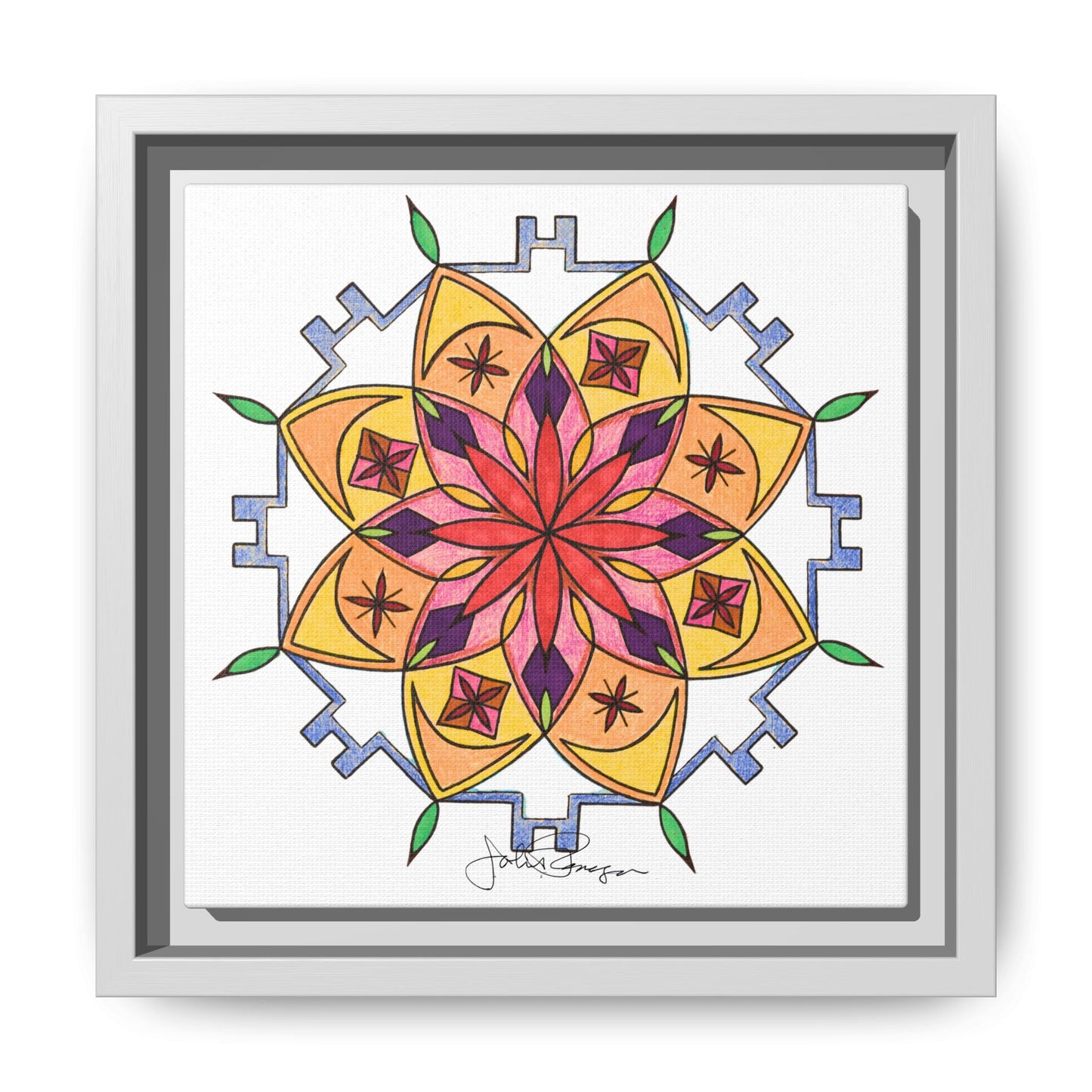 Snow Mandala - Archival Gallery Matte Canvas