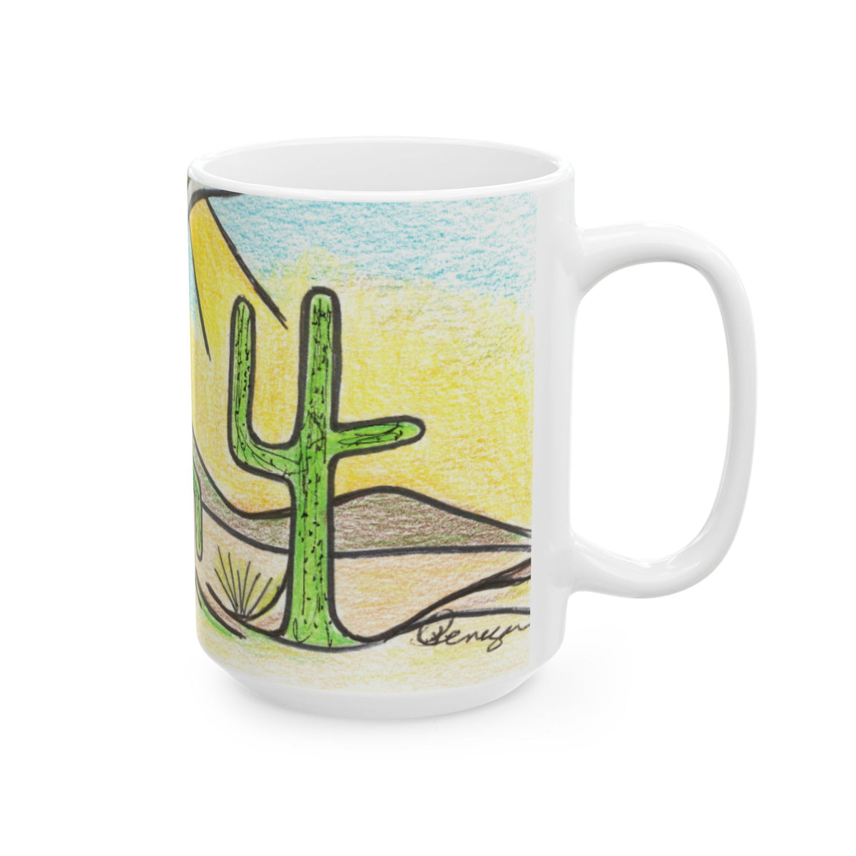 Premium Ceramic Art Mug (11oz & 15oz) | Saguaro