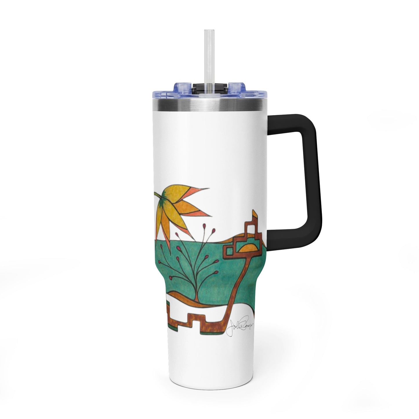 Garden by the River - Wrap-Around Premium Art Tumbler (40 oz)