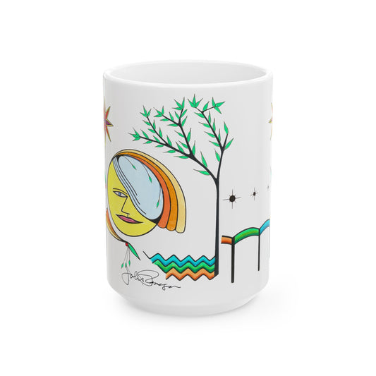 Sol Searcher - Wrap-Around Ceramic Art Mug  (11oz, 15oz)