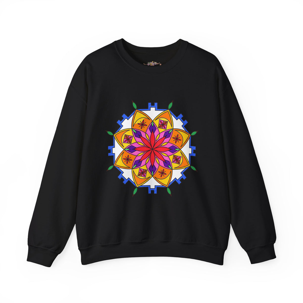 Premium Pullover Sweatshirt Wearable Art | Snow Mandala