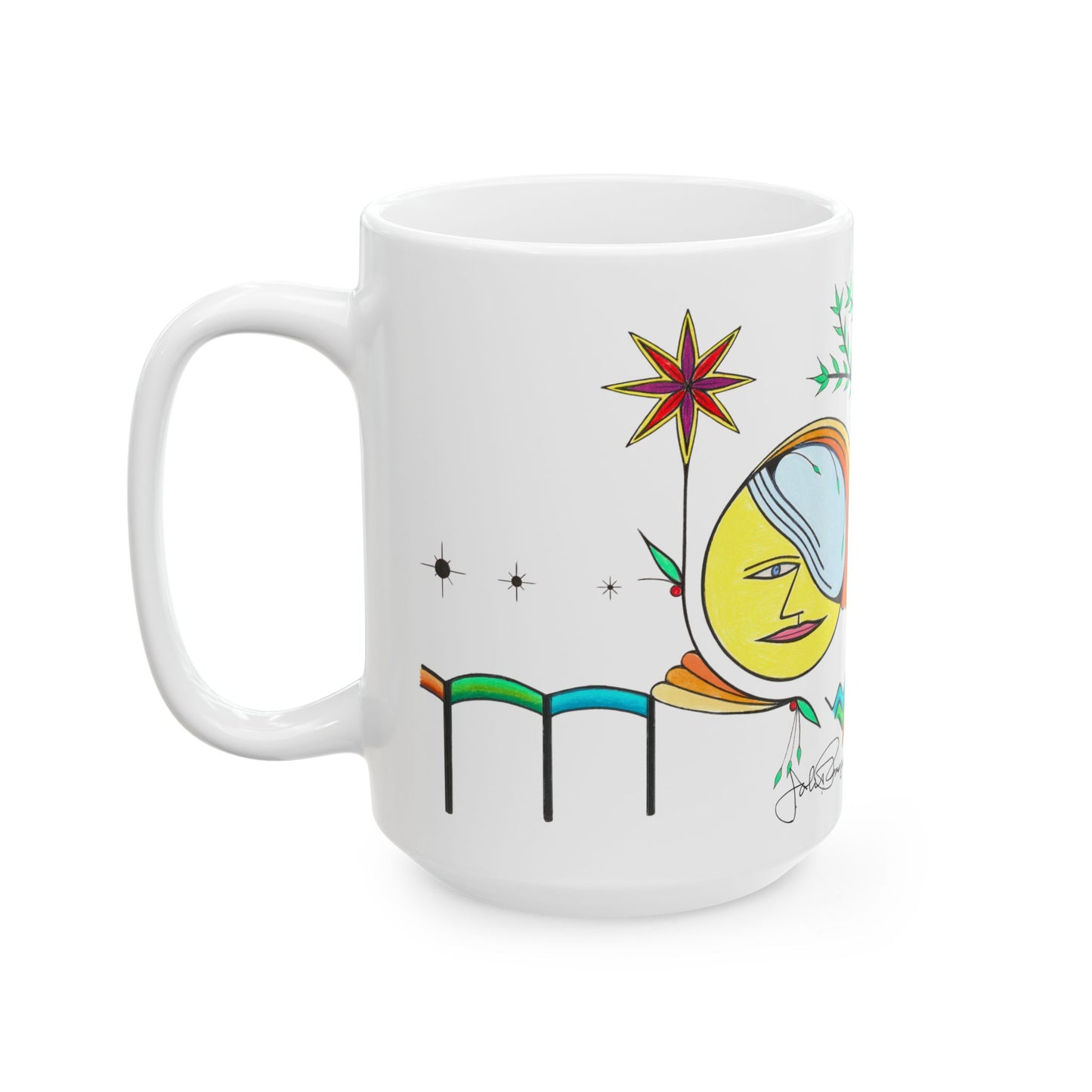 Sol Searcher - Wrap-Around Ceramic Art Mug  (11oz, 15oz)
