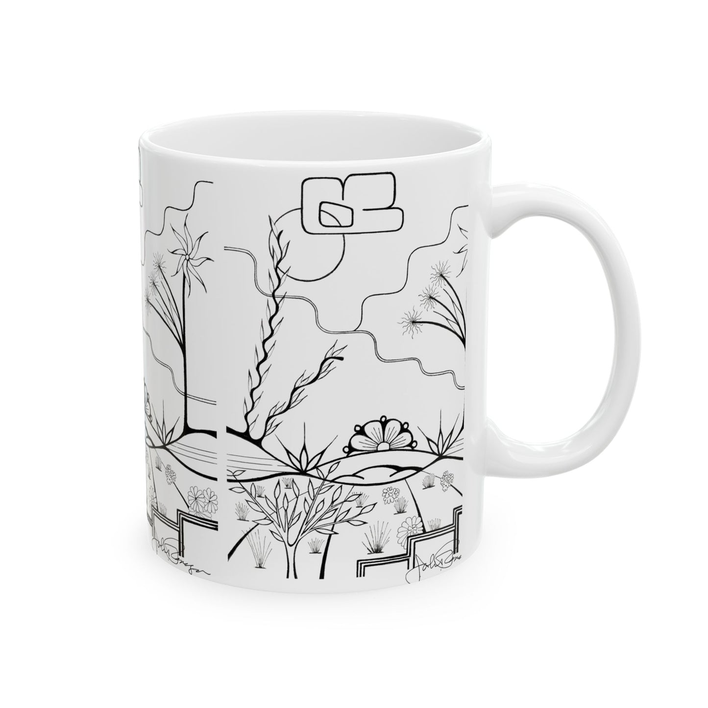 The World is Round - Wrap-Around Ceramic Art Mug