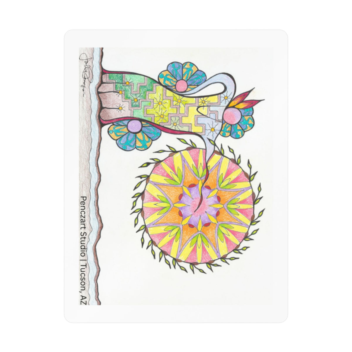 Premium Waterproof Vinyl Sticker | Pow Wow Drum