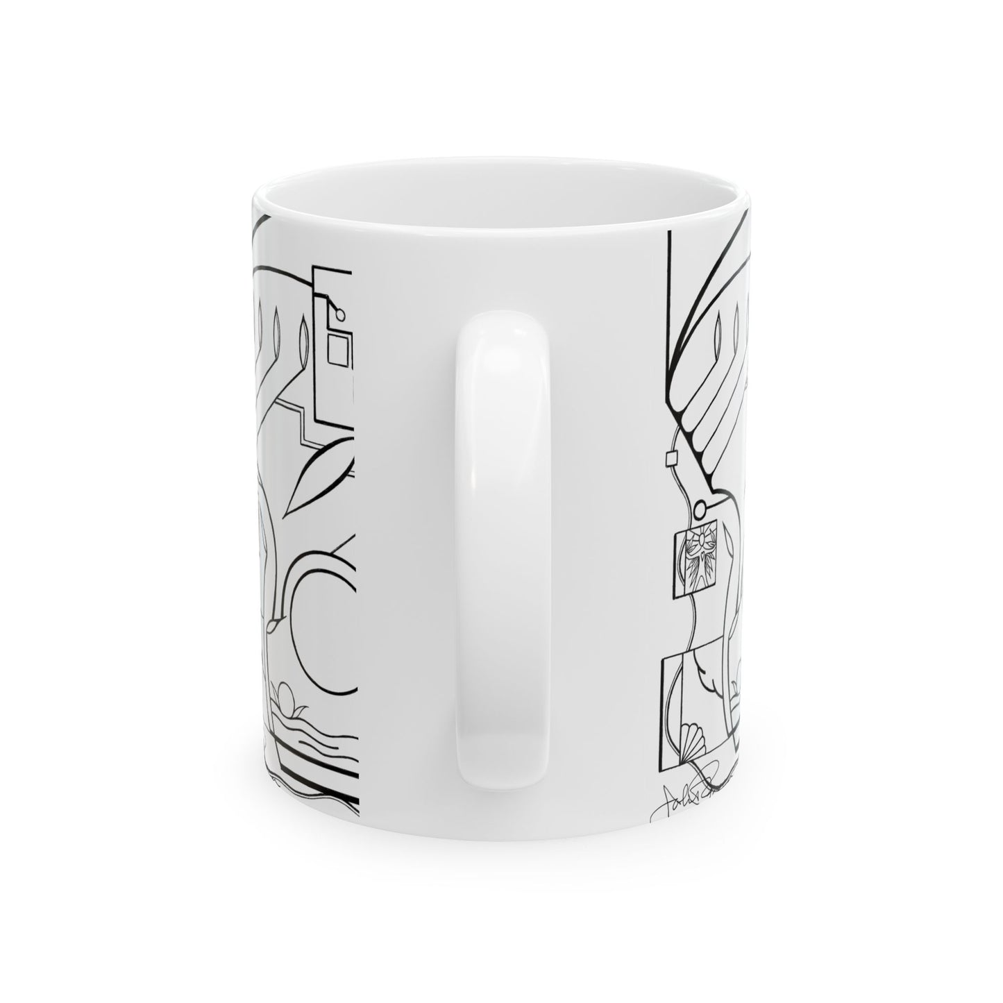 From the Heart -  Wrap-Around Ceramic Art Mug  (11oz/15oz)