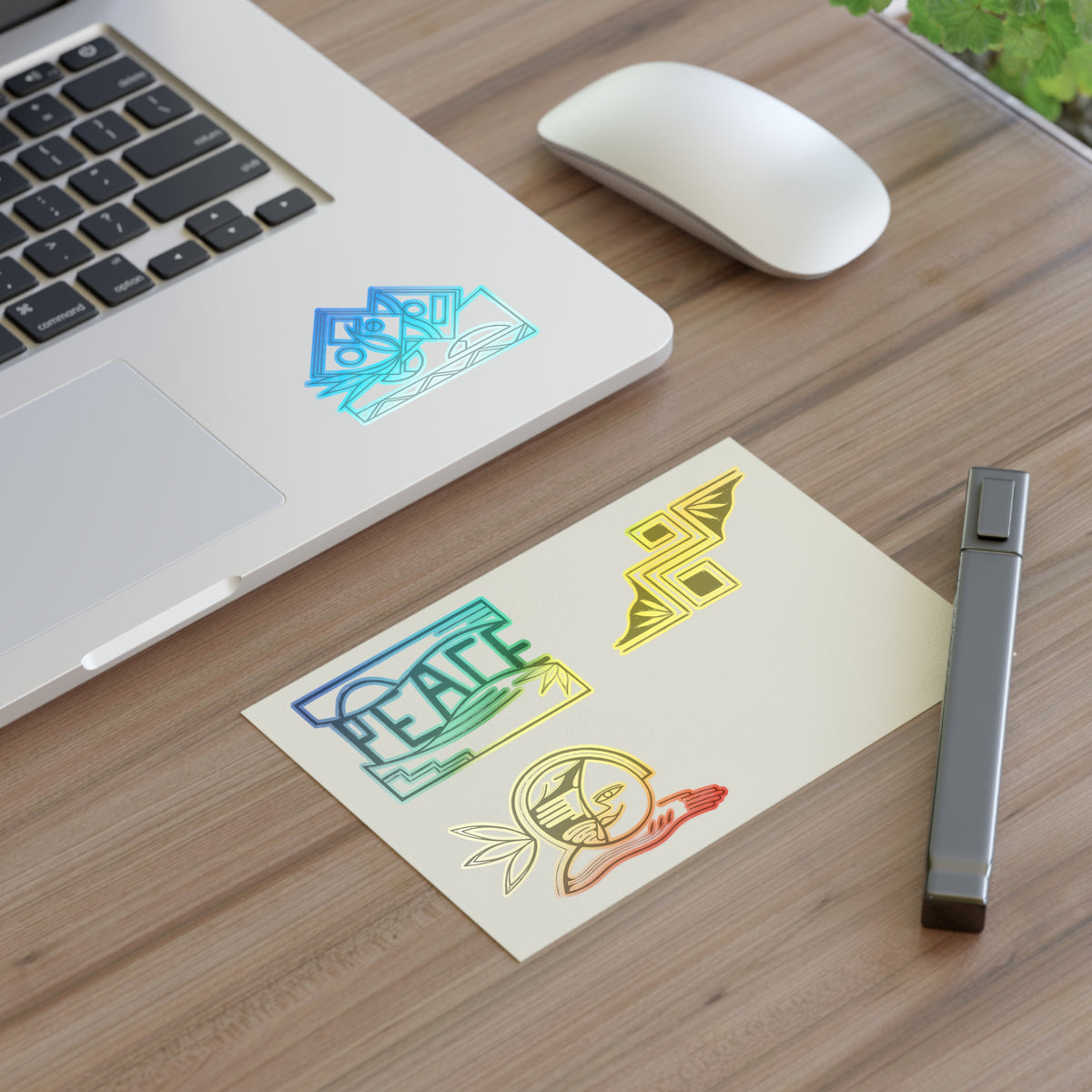 Custom Holographic & Matte Vinyl Sticker Sheets | Desert Peace & Harmony