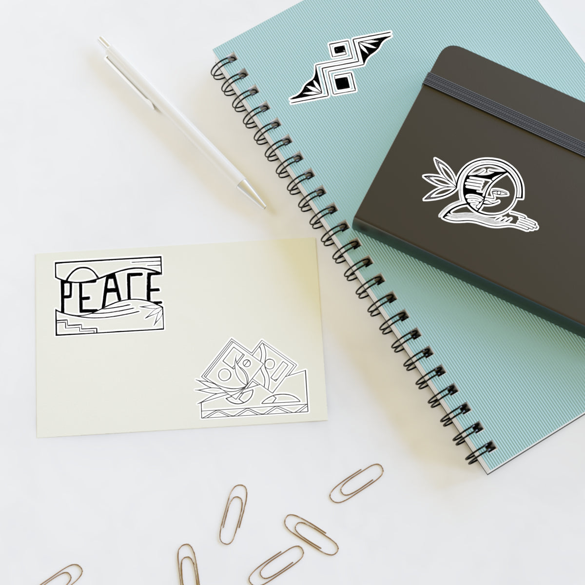 Custom Holographic & Matte Vinyl Sticker Sheets | Desert Peace & Harmony
