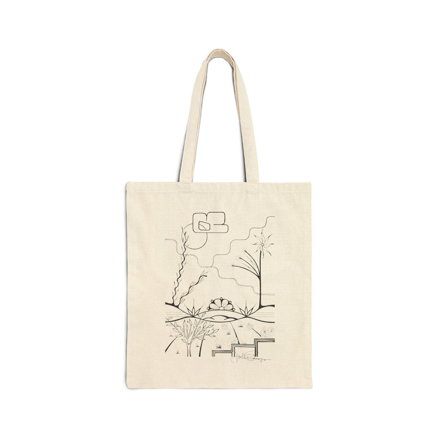 The World is Round - Utility Canvas Art Tote